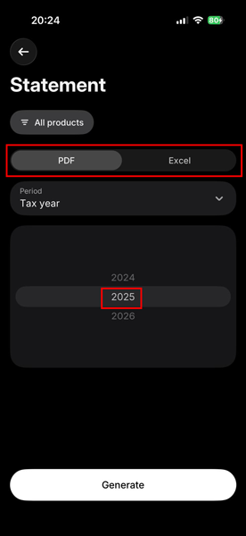 Revolut Consolidated Statement izvoz 4